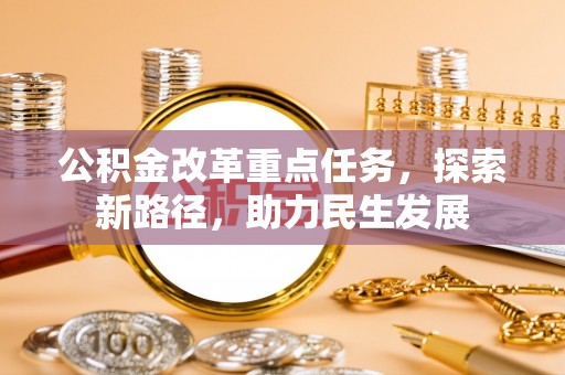 丹寨公积金改革重点任务，探索新路径，助力民生发展