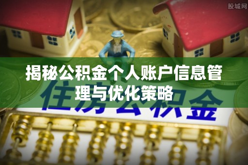 丹寨揭秘公积金个人账户信息管理与优化策略