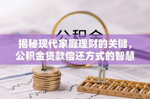 丹寨揭秘现代家庭理财的关键，公积金贷款偿还方式的智慧选择