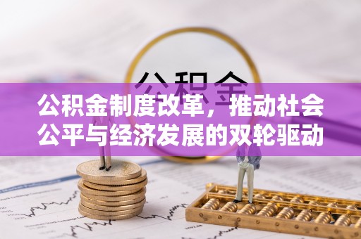 丹寨公积金制度改革，推动社会公平与经济发展的双轮驱动